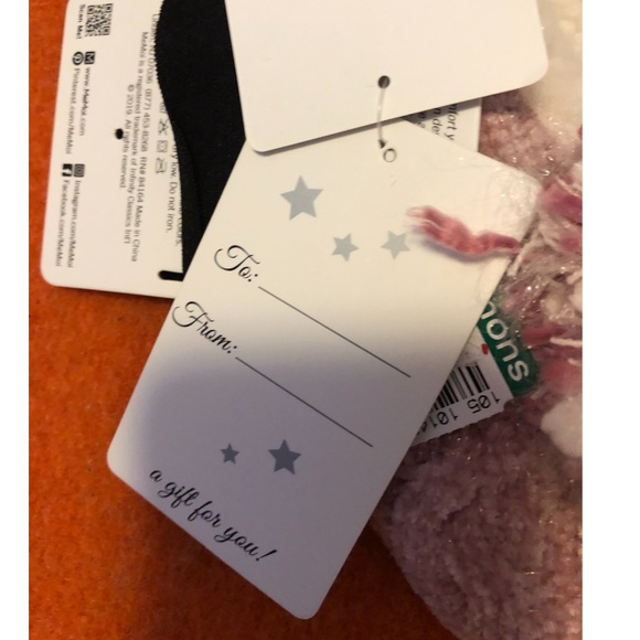 MeMoi pink shimmery plush knit slippers NWT - Picture 5 of 12